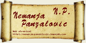 Nemanja Panzalović vizit kartica